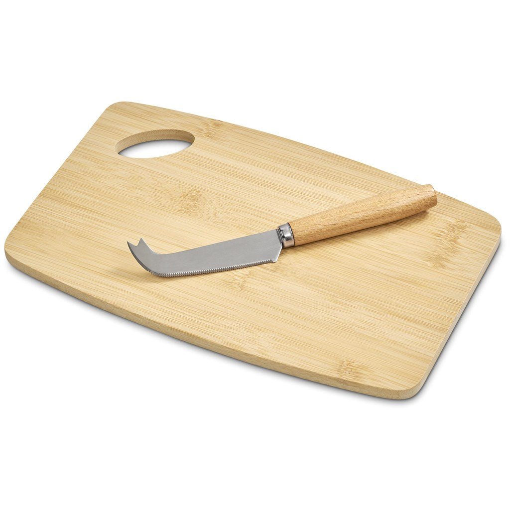 Okiyo Edamu Bamboo Cheese Board Set for Stylish Serving - Brand your company Logo! Get a quote - Promo Lingo