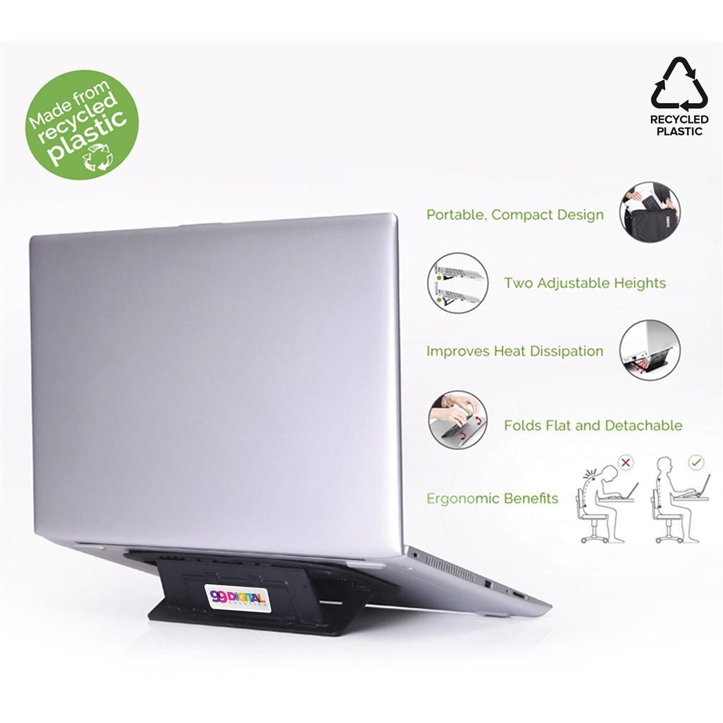 Okiyo Eezigo Recycled Plastic Portable Laptop Stand - Ergonomic - Brand your company Logo! Get a quote - Promo Lingo