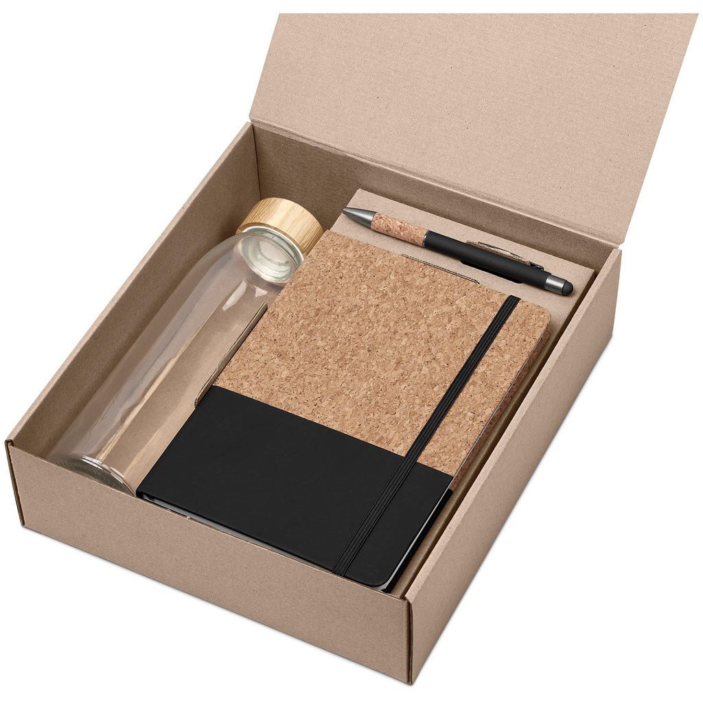Okiyo Goda Kraft Gift Set - Eco - Friendly Corporate Essentials - Brand your company Logo! Get a quote - Promo Lingo