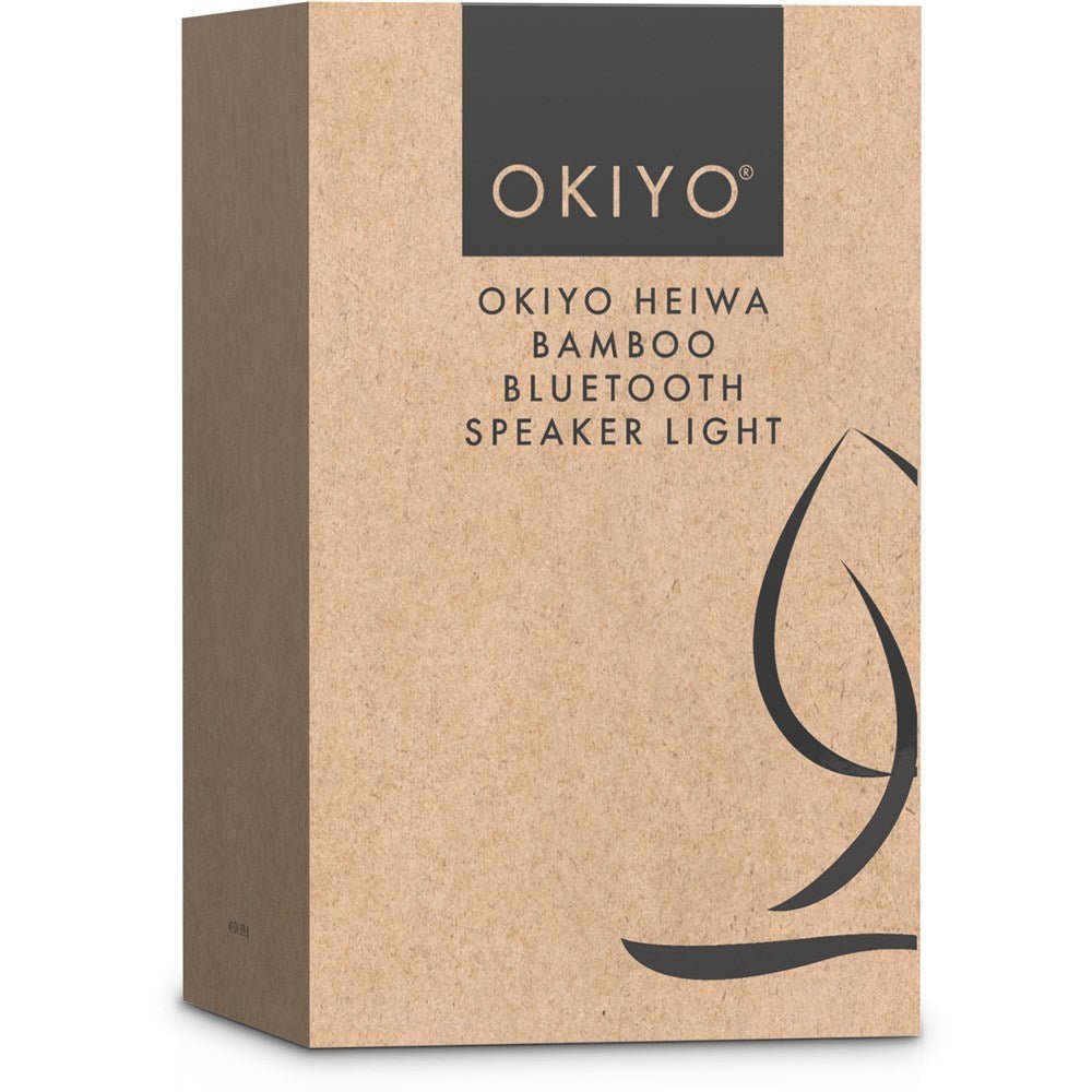 Okiyo Heiwa Bamboo Bluetooth Speaker & Night Light - Brand your company Logo! Get a quote - Promo Lingo
