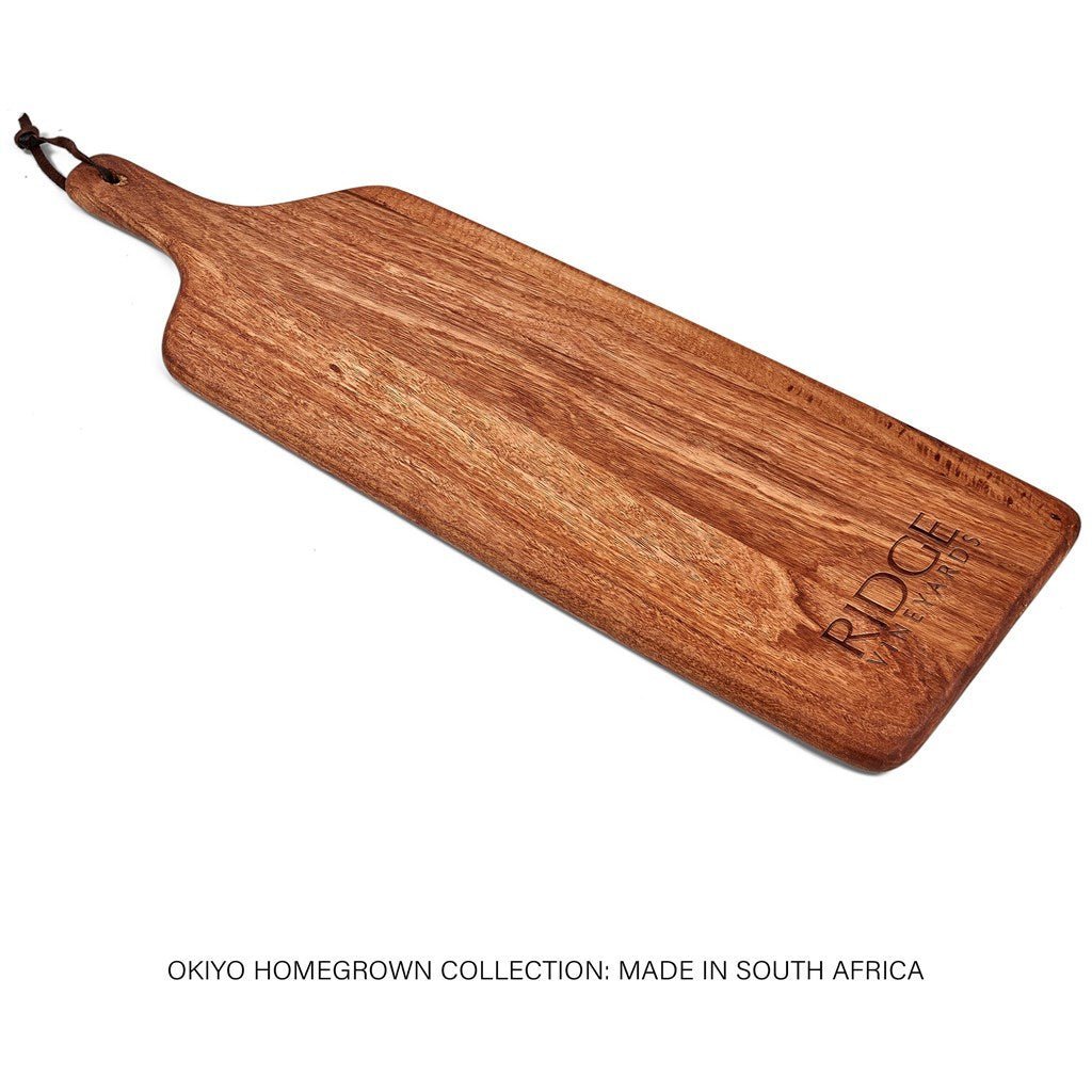 Okiyo Homegrown Large Hardwood Paddle Board - Unique Craftsmanship - Brand your company Logo! Get a quote - Promo Lingo