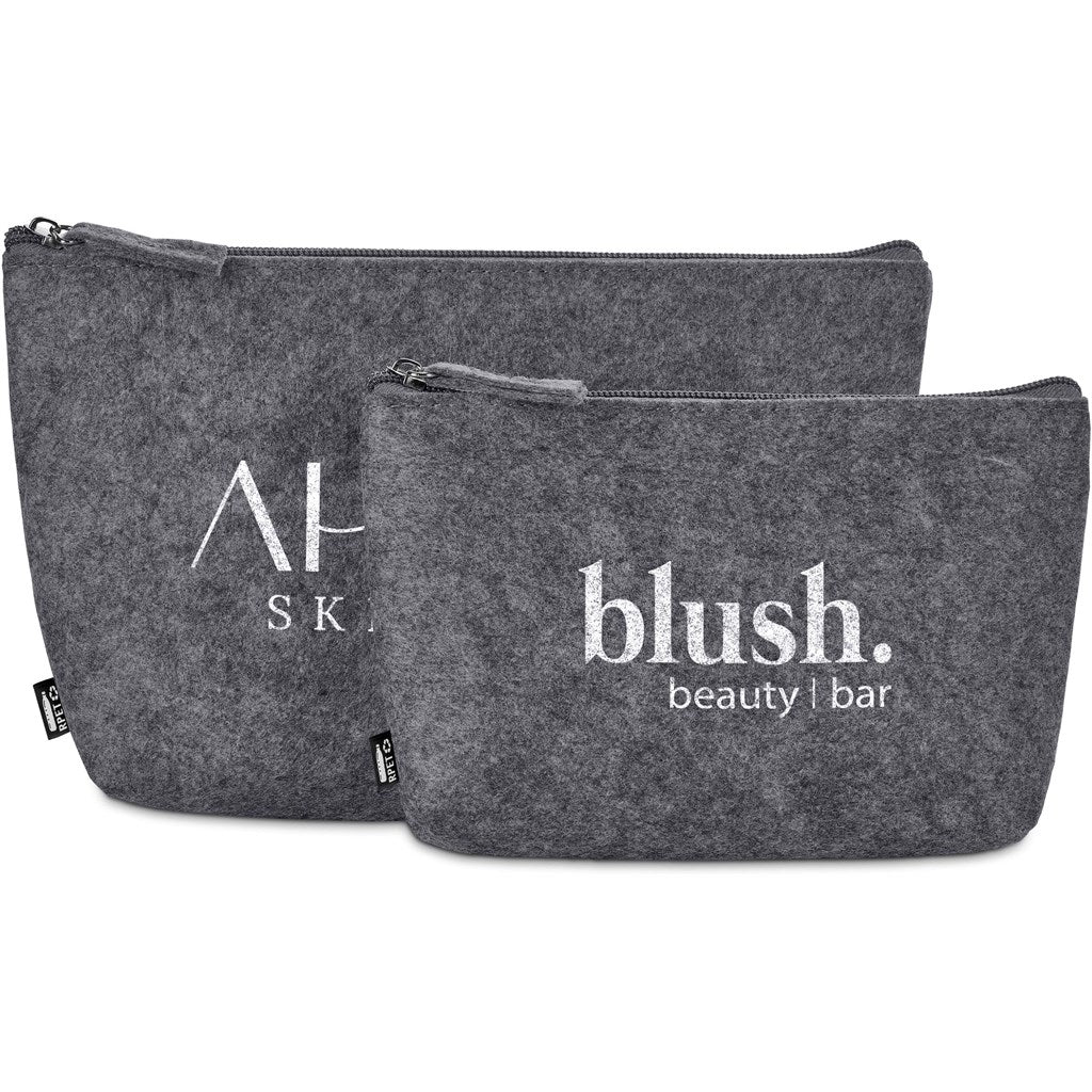Okiyo Kesho Recycled PET Felt Mini Cosmetic Bag Eco - Friendly - Brand your company Logo! Get a quote - Promo Lingo