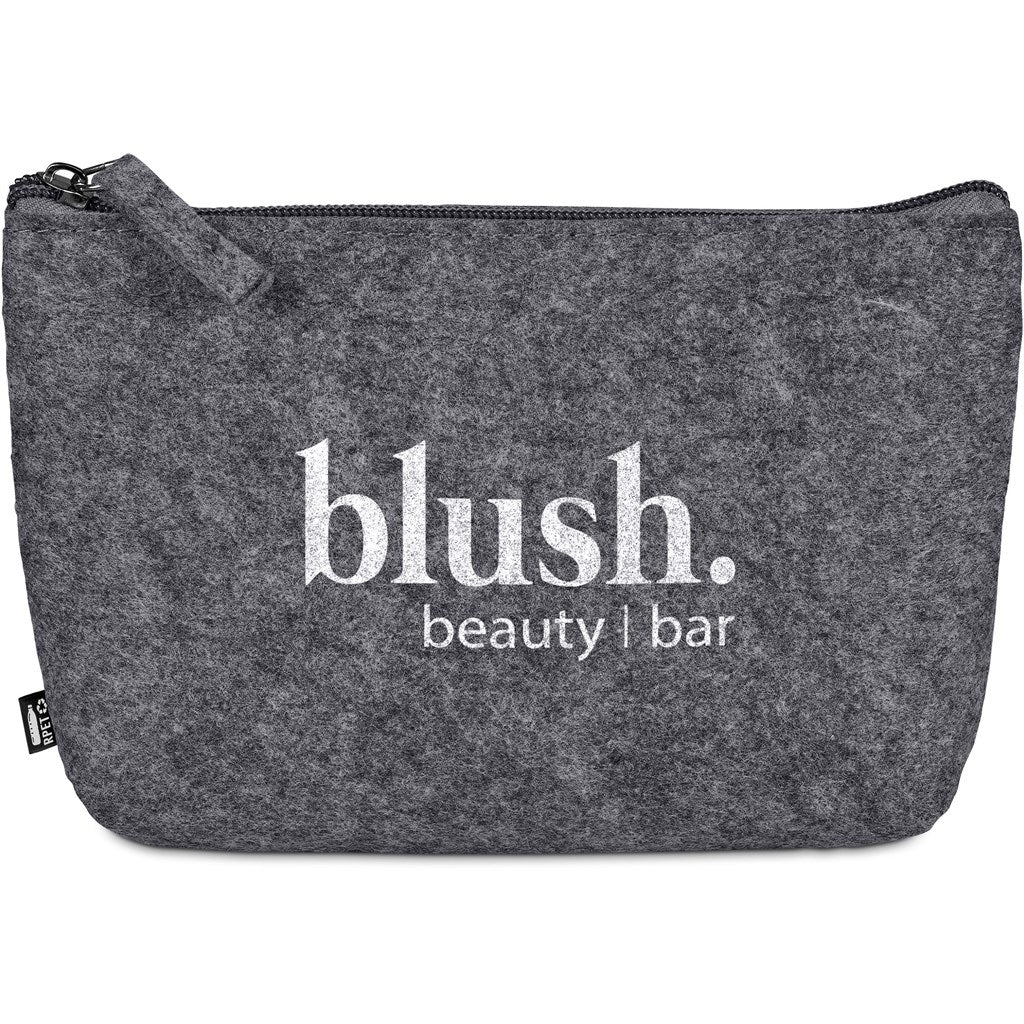 Okiyo Kesho Recycled PET Felt Mini Cosmetic Bag Eco - Friendly - Brand your company Logo! Get a quote - Promo Lingo