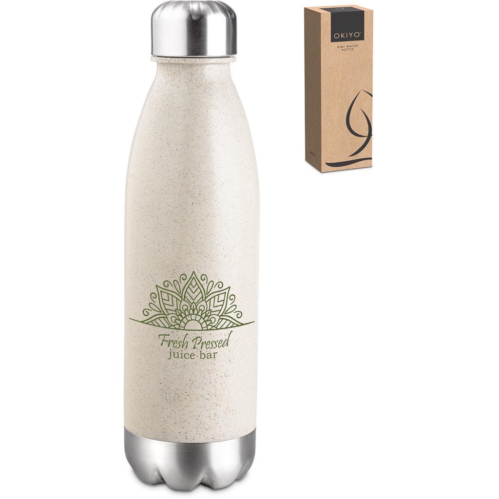 Okiyo Kimi Wheat Straw Water Bottle - Eco - Friendly 680ml - Brand your company Logo! Get a quote - Promo Lingo