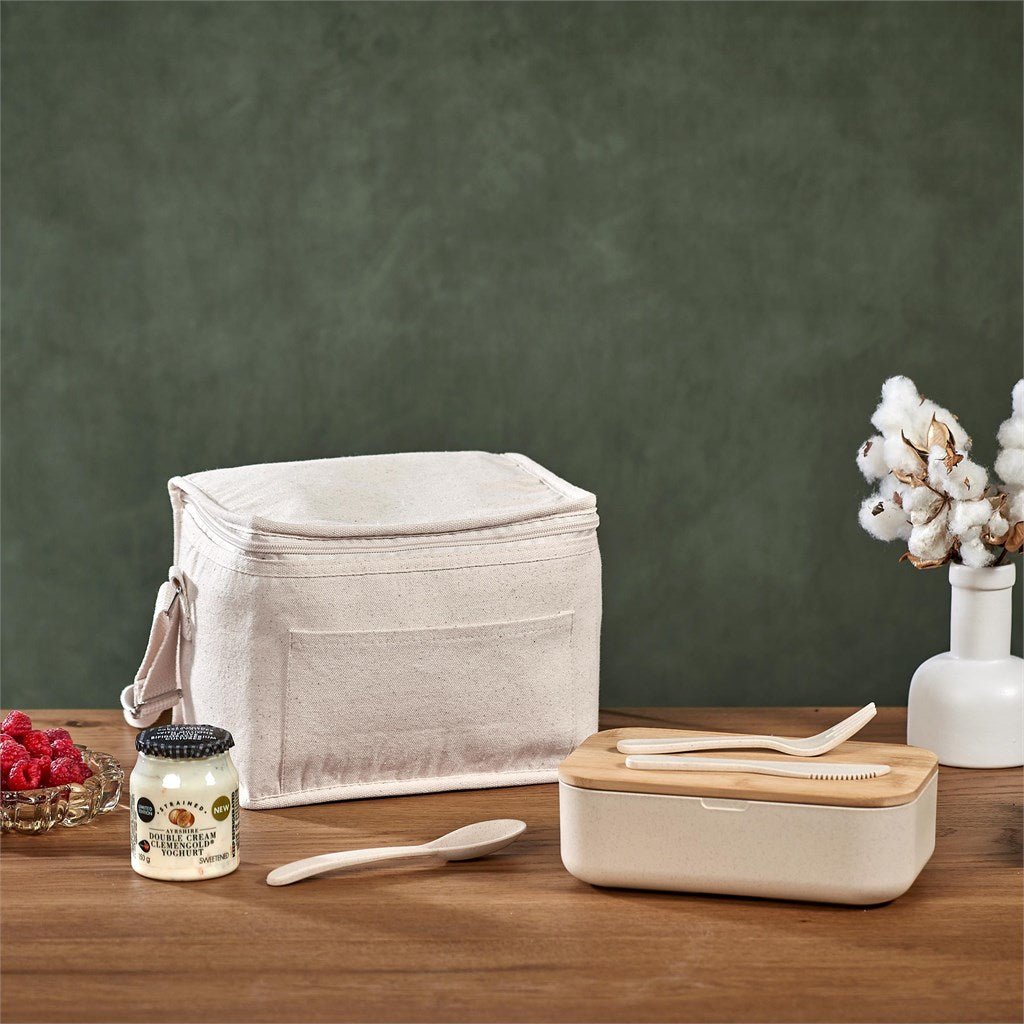 Okiyo Kura Cotton & Wheat Straw Lunch Set for Eco - Friendly Meals - Brand your company Logo! Get a quote - Promo Lingo