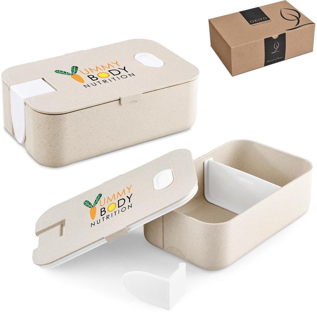 Okiyo Machi Wheat Straw Lunch Box - Eco - Friendly Choice - Brand your company Logo! Get a quote - Promo Lingo