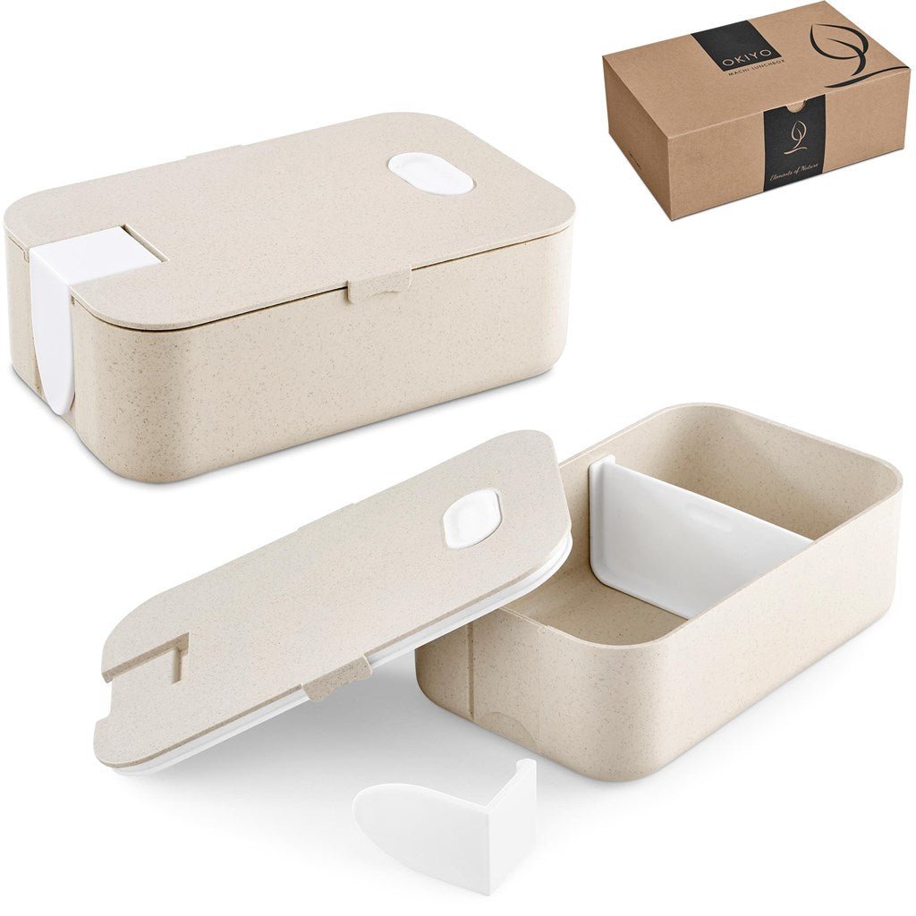 Okiyo Machi Wheat Straw Lunch Box - Eco - Friendly Choice - Brand your company Logo! Get a quote - Promo Lingo