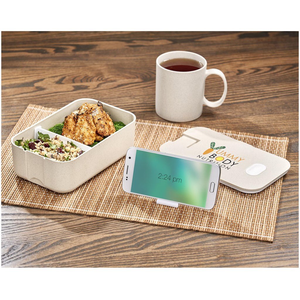 Okiyo Machi Wheat Straw Lunch Box - Eco - Friendly Choice - Brand your company Logo! Get a quote - Promo Lingo