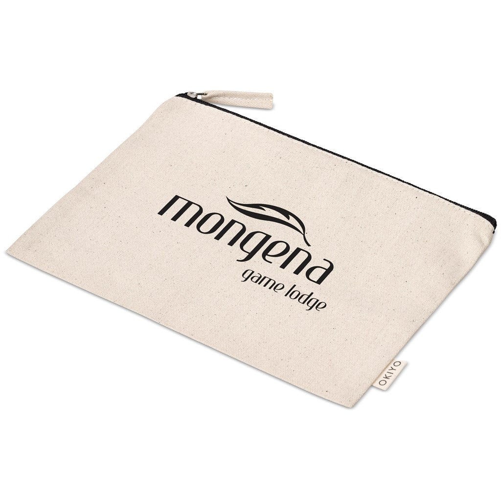 Okiyo Midori Cotton A4 Document Pouch for Eco - Friendly Storage - Brand your company Logo! Get a quote - Promo Lingo