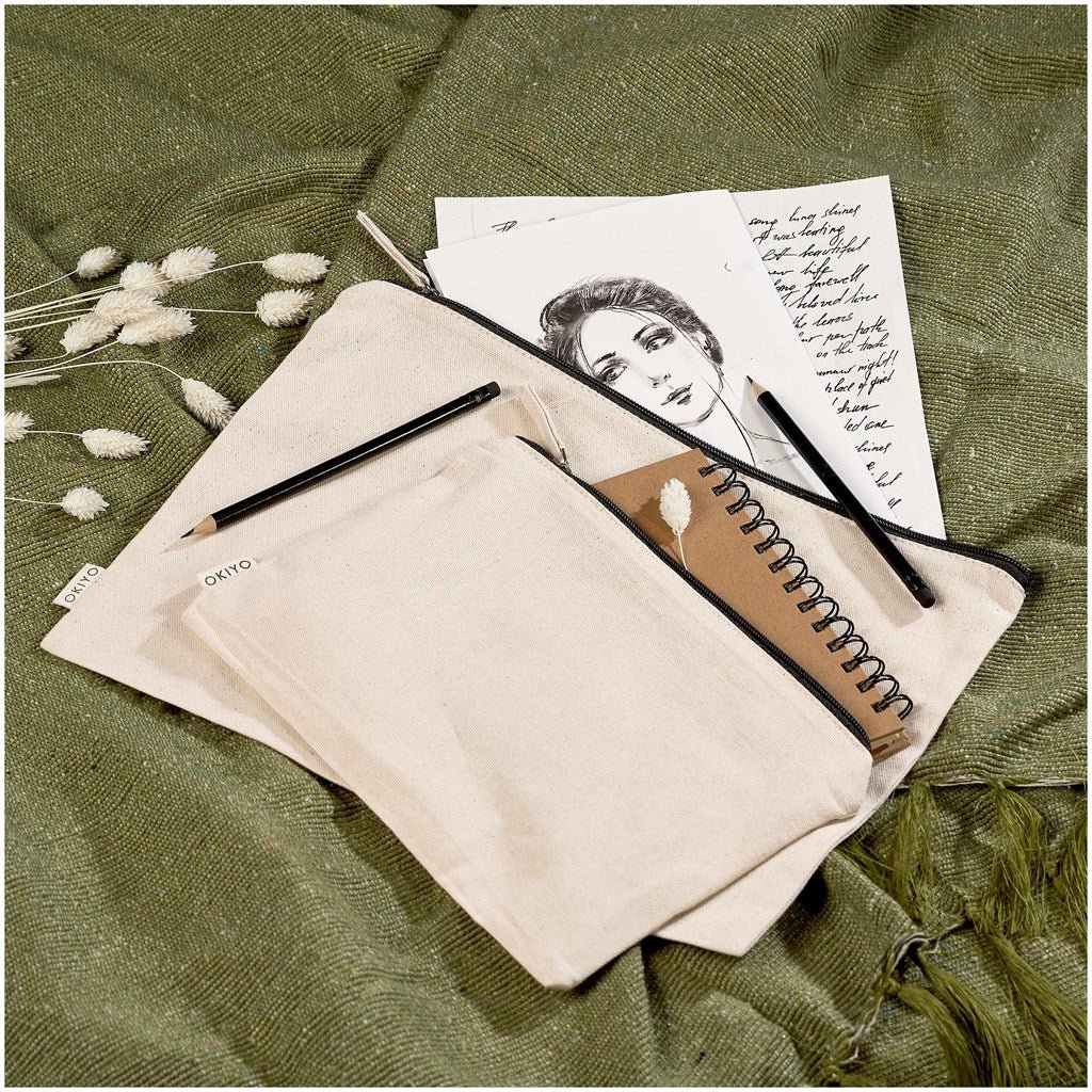 Okiyo Midori Cotton A4 Document Pouch for Eco - Friendly Storage - Brand your company Logo! Get a quote - Promo Lingo