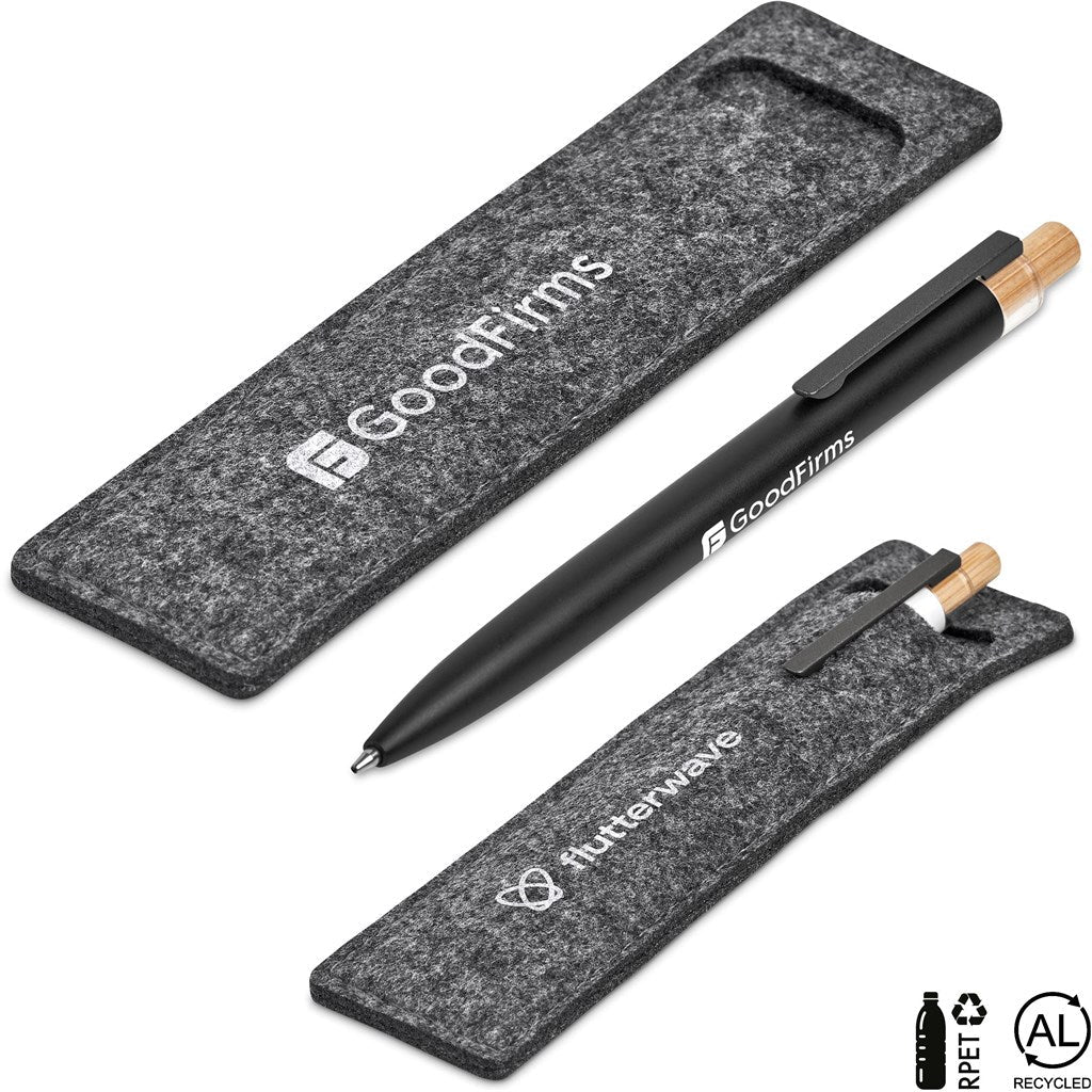 Okiyo Mimo Recycled Aluminium Ball Pen with Bamboo Touch - Brand your company Logo! Get a quote - Promo Lingo