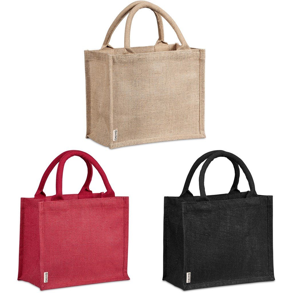 Okiyo Miyag Midi Jute Gift Bag - Eco - Friendly Chic - Brand your company Logo! Get a quote - Promo Lingo