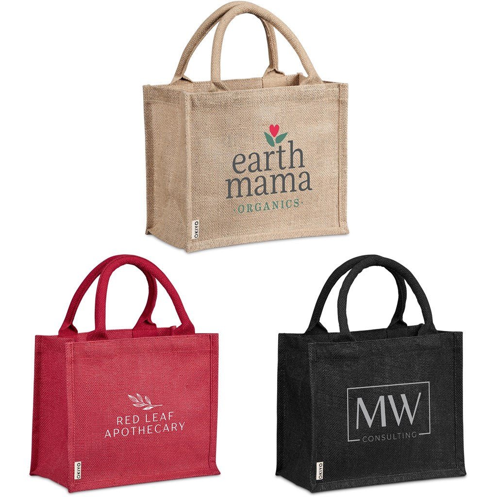 Okiyo Miyag Midi Jute Gift Bag - Eco - Friendly Chic - Brand your company Logo! Get a quote - Promo Lingo