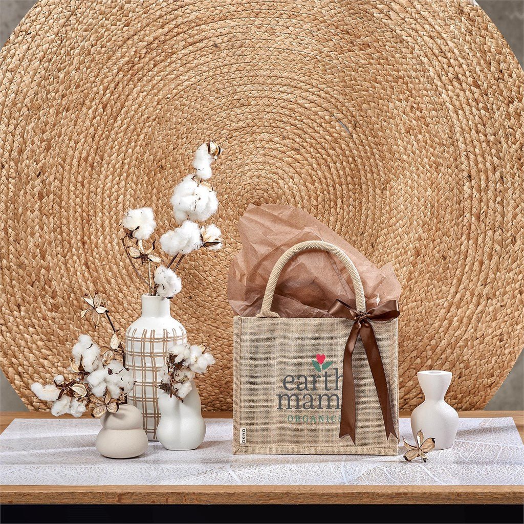 Okiyo Miyag Midi Jute Gift Bag - Eco - Friendly Chic - Brand your company Logo! Get a quote - Promo Lingo