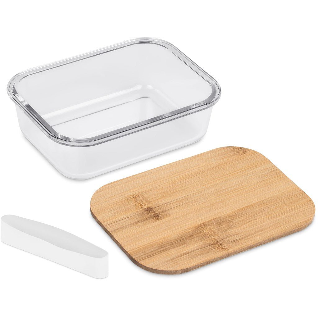 Okiyo Moshi Glass & Bamboo Lunch Box with Secure Seal - Brand your company Logo! Get a quote - Promo Lingo