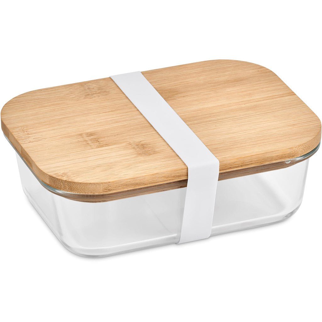 Okiyo Moshi Glass & Bamboo Lunch Box with Secure Seal - Brand your company Logo! Get a quote - Promo Lingo