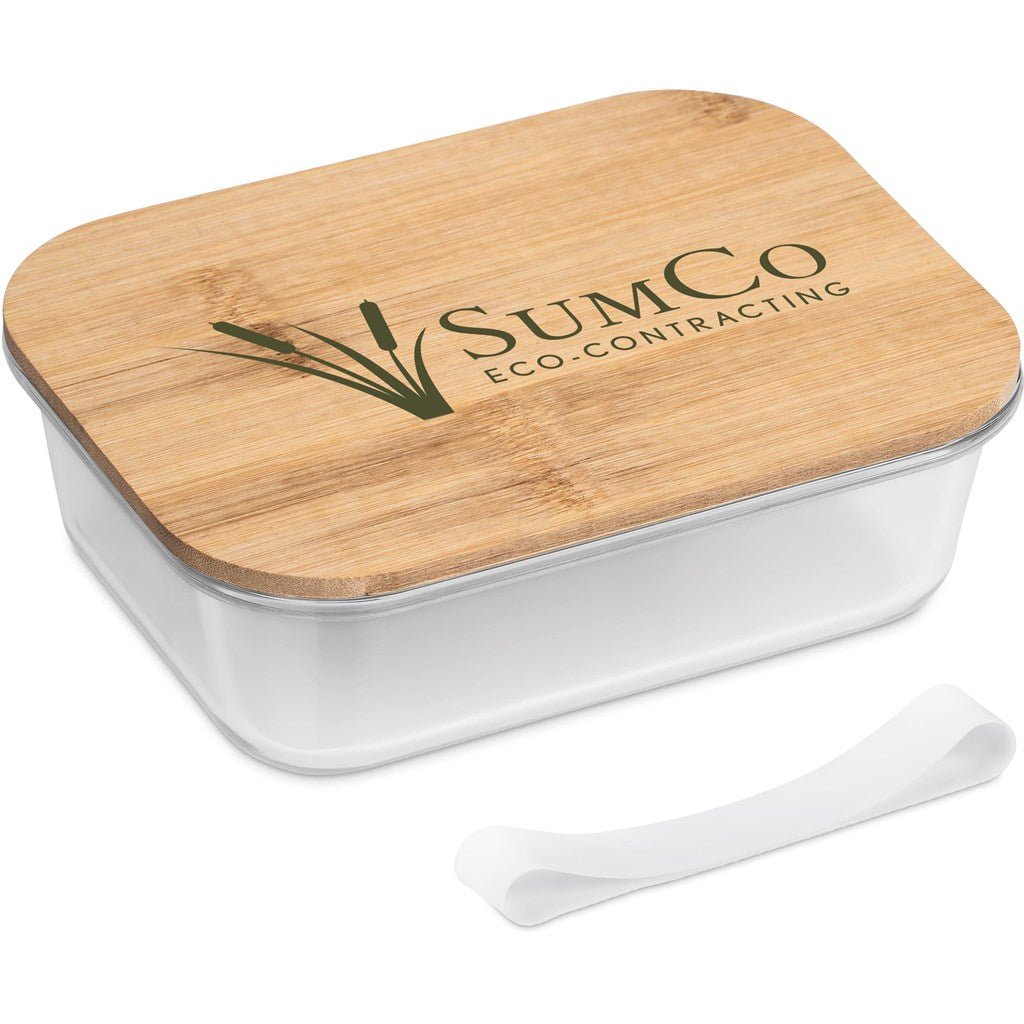 Okiyo Moshi Glass & Bamboo Lunch Box with Secure Seal - Brand your company Logo! Get a quote - Promo Lingo