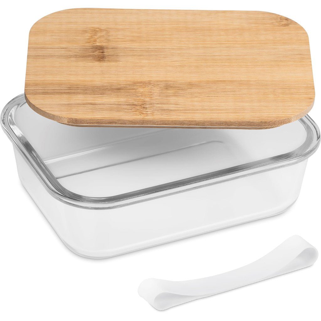 Okiyo Moshi Glass & Bamboo Lunch Box with Secure Seal - Brand your company Logo! Get a quote - Promo Lingo