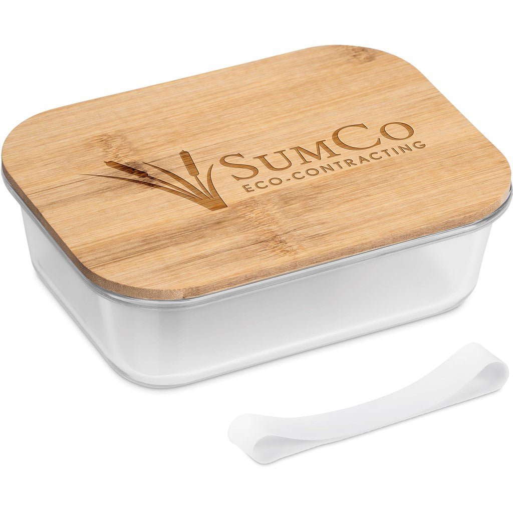 Okiyo Moshi Glass & Bamboo Lunch Box with Secure Seal - Brand your company Logo! Get a quote - Promo Lingo