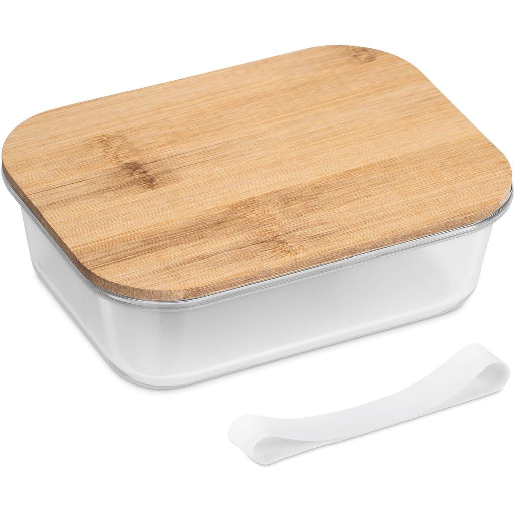 Okiyo Moshi Glass & Bamboo Lunch Box with Secure Seal - Brand your company Logo! Get a quote - Promo Lingo