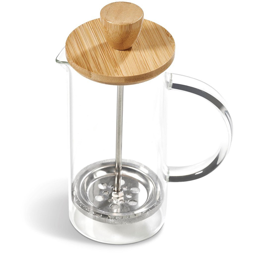 Okiyo Osu Glass & Bamboo Coffee Plunger - 350ml Brew - Brand your company Logo! Get a quote - Promo Lingo
