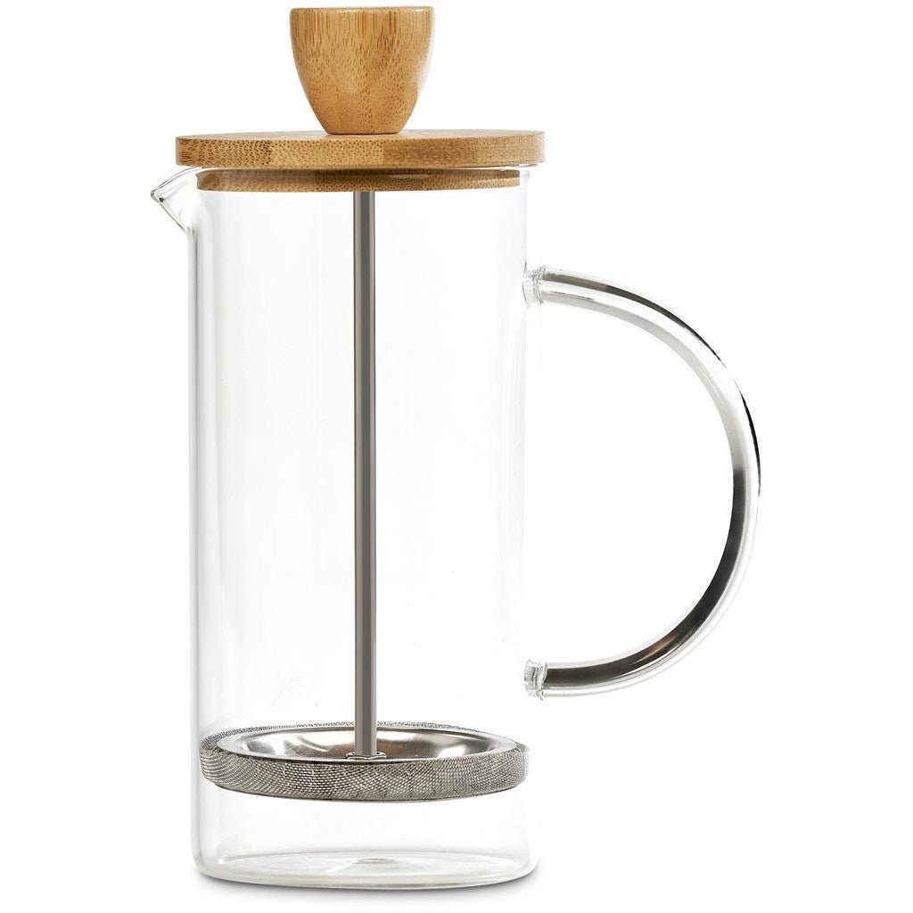 Okiyo Osu Glass & Bamboo Coffee Plunger - 350ml Brew - Brand your company Logo! Get a quote - Promo Lingo