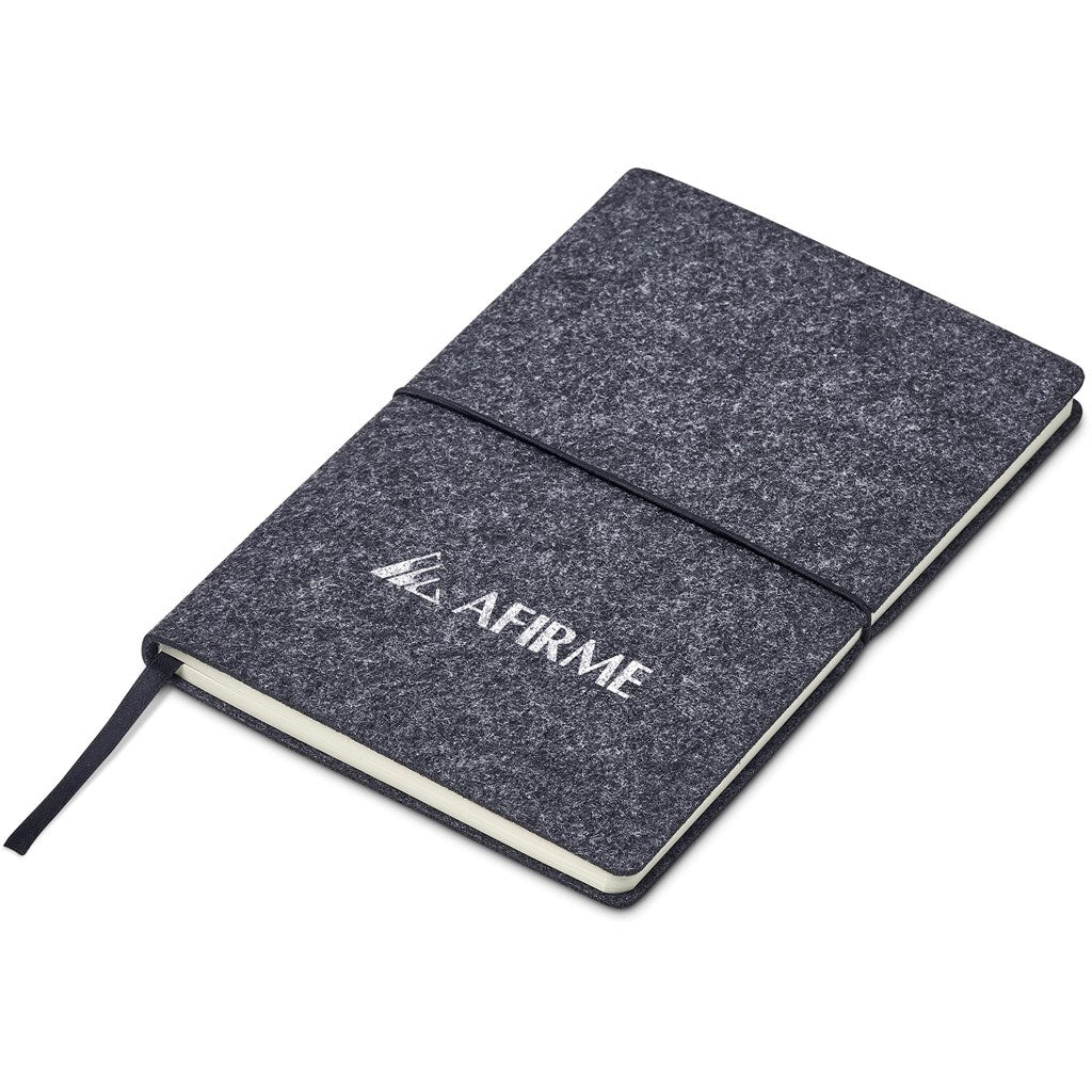 Okiyo Rika Recycled PET Felt A5 Soft Cover Notebook - Brand your company Logo! Get a quote - Promo Lingo