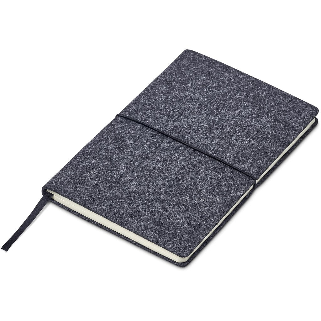 Okiyo Rika Recycled PET Felt A5 Soft Cover Notebook - Brand your company Logo! Get a quote - Promo Lingo