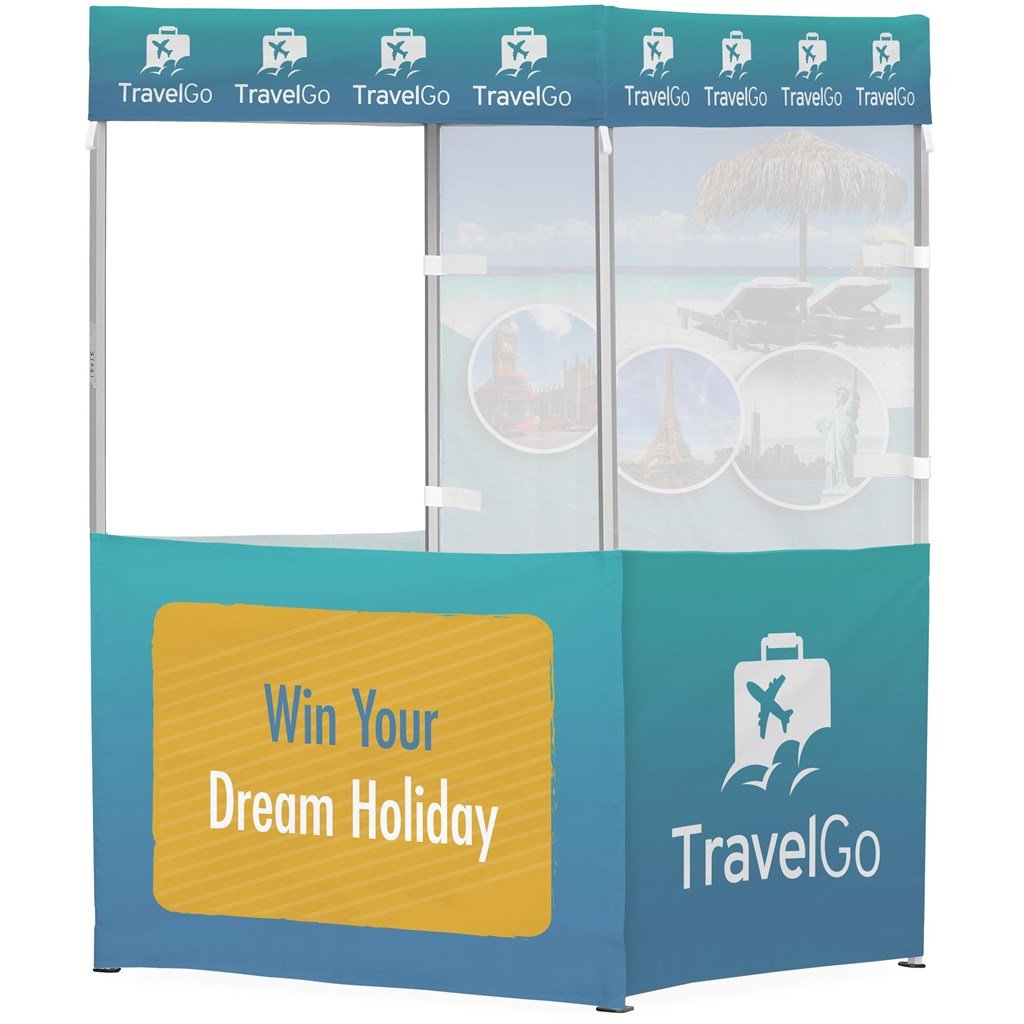 Ovation Sublimated Gazebo 1.5m X 1.5m - 3 Half - Wall Skins - 1 Full - Wall Skin - Brand your company Logo! Get a quote - Promo Lingo