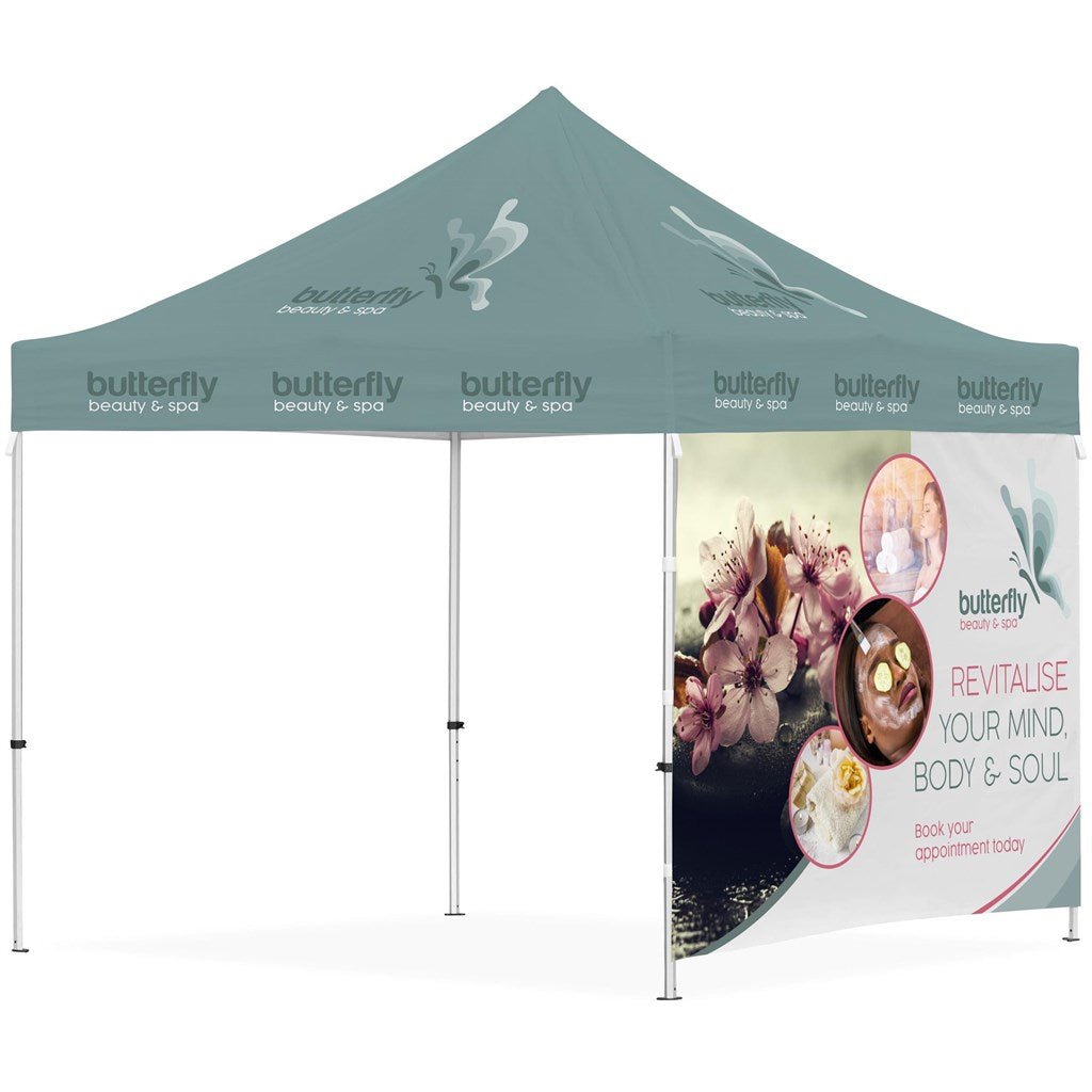 Ovation Sublimated Gazebo 3m X 3m - 1 Full - Wall Skin - Brand your company Logo! Get a quote - Promo Lingo