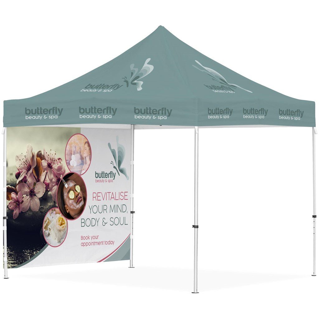Ovation Sublimated Gazebo 3m X 3m - 1 Full - Wall Skin - Brand your company Logo! Get a quote - Promo Lingo