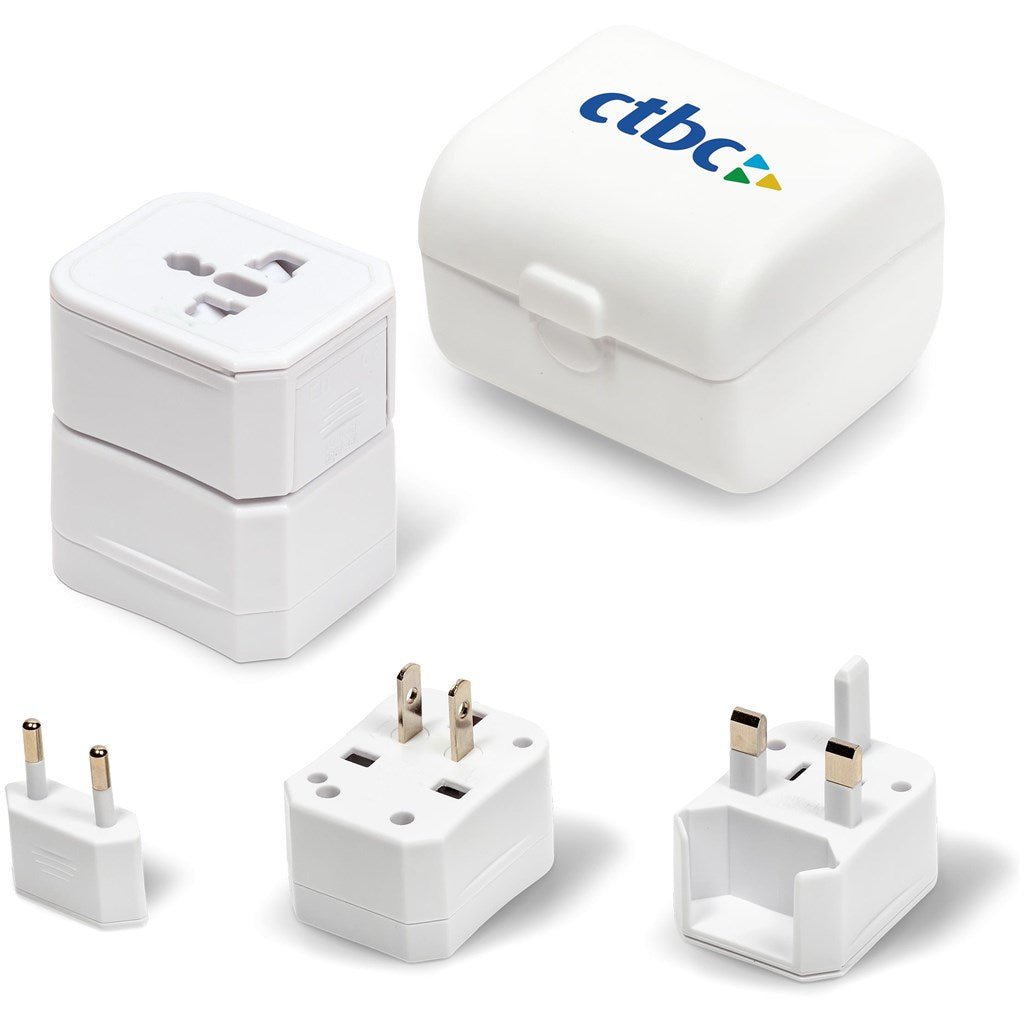 Path - Finder World Travel Adaptor - Brand your company Logo! Get a quote - Promo Lingo