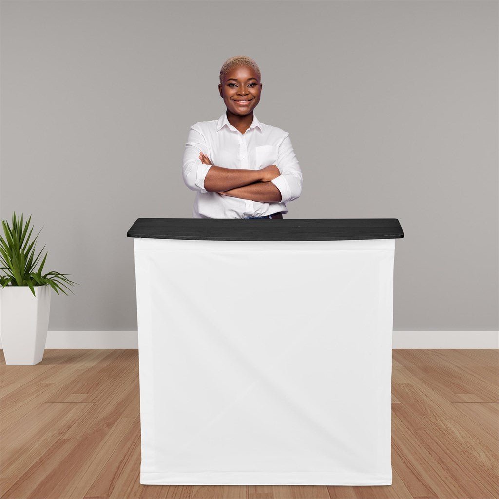 Pop Up Fabric Counter - Brand your company Logo! Get a quote - Promo Lingo