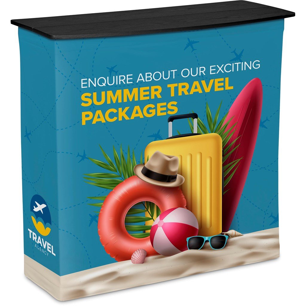Pop Up Fabric Counter - Brand your company Logo! Get a quote - Promo Lingo