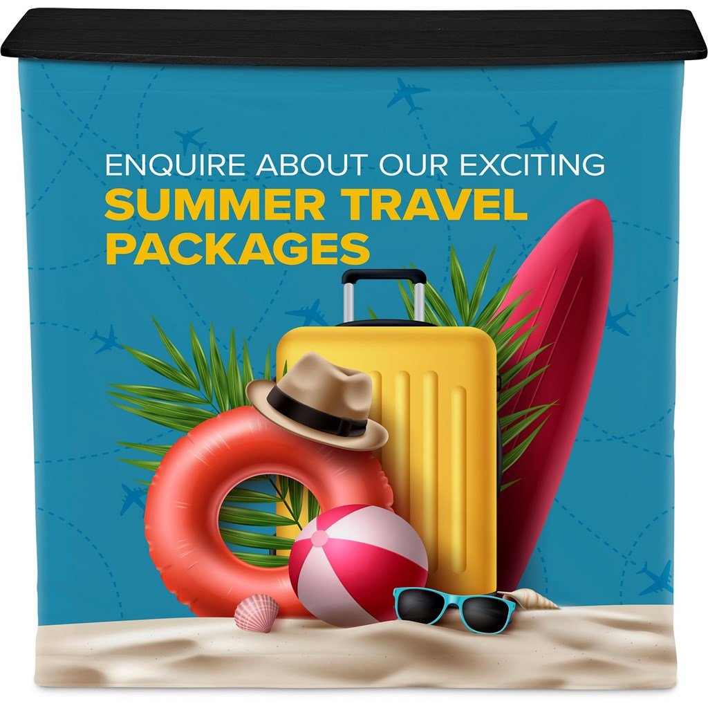 Pop Up Fabric Counter - Brand your company Logo! Get a quote - Promo Lingo
