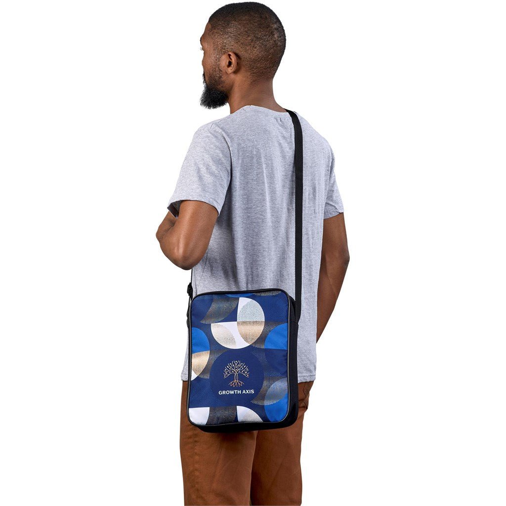 Pre - Printed Sample Hoppla A4 Crossbody Conference Bag - Brand your company Logo! Get a quote - Promo Lingo