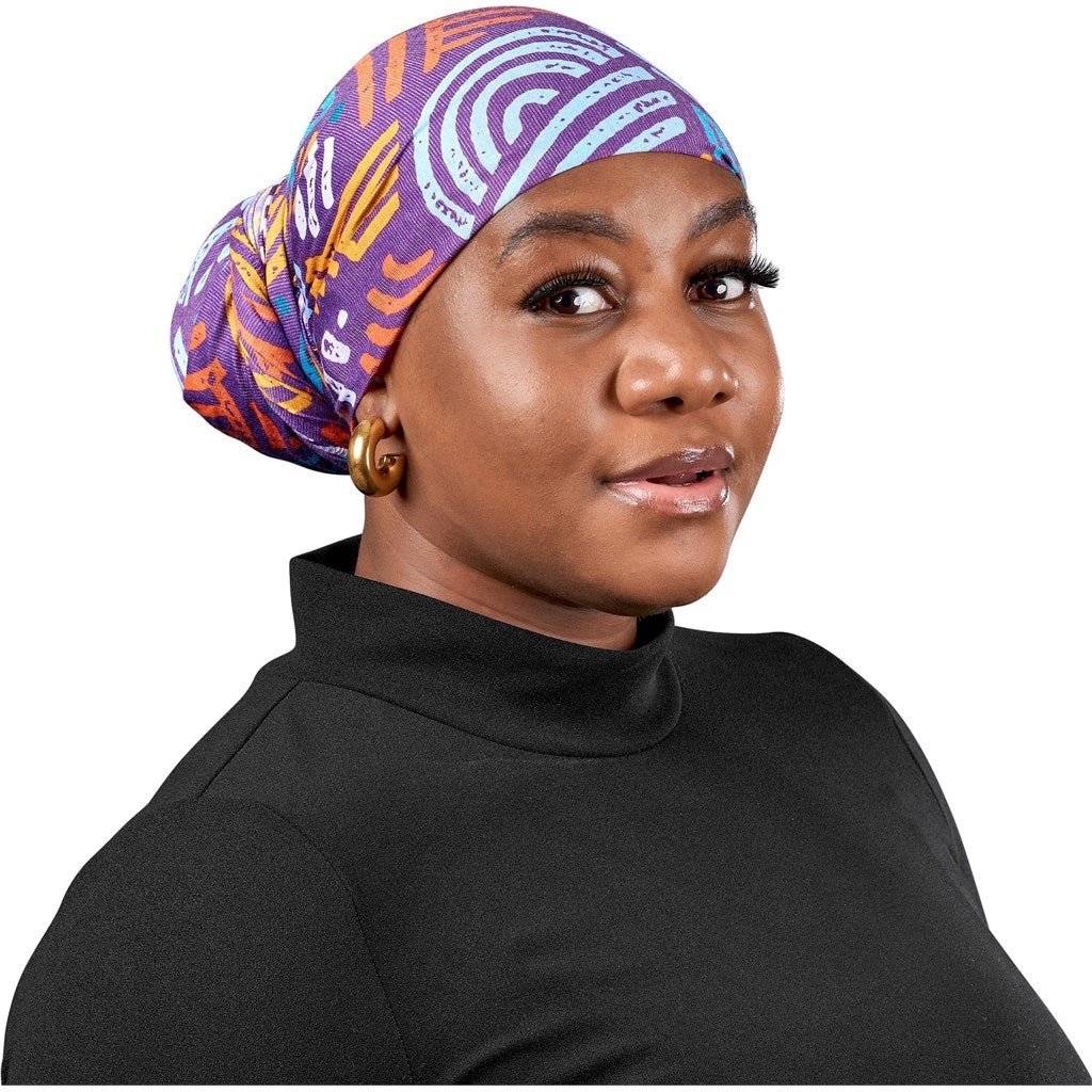 Pre - Production Sample Hoppla Crown Polyester Head Wrap - Brand your company Logo! Get a quote - Promo Lingo