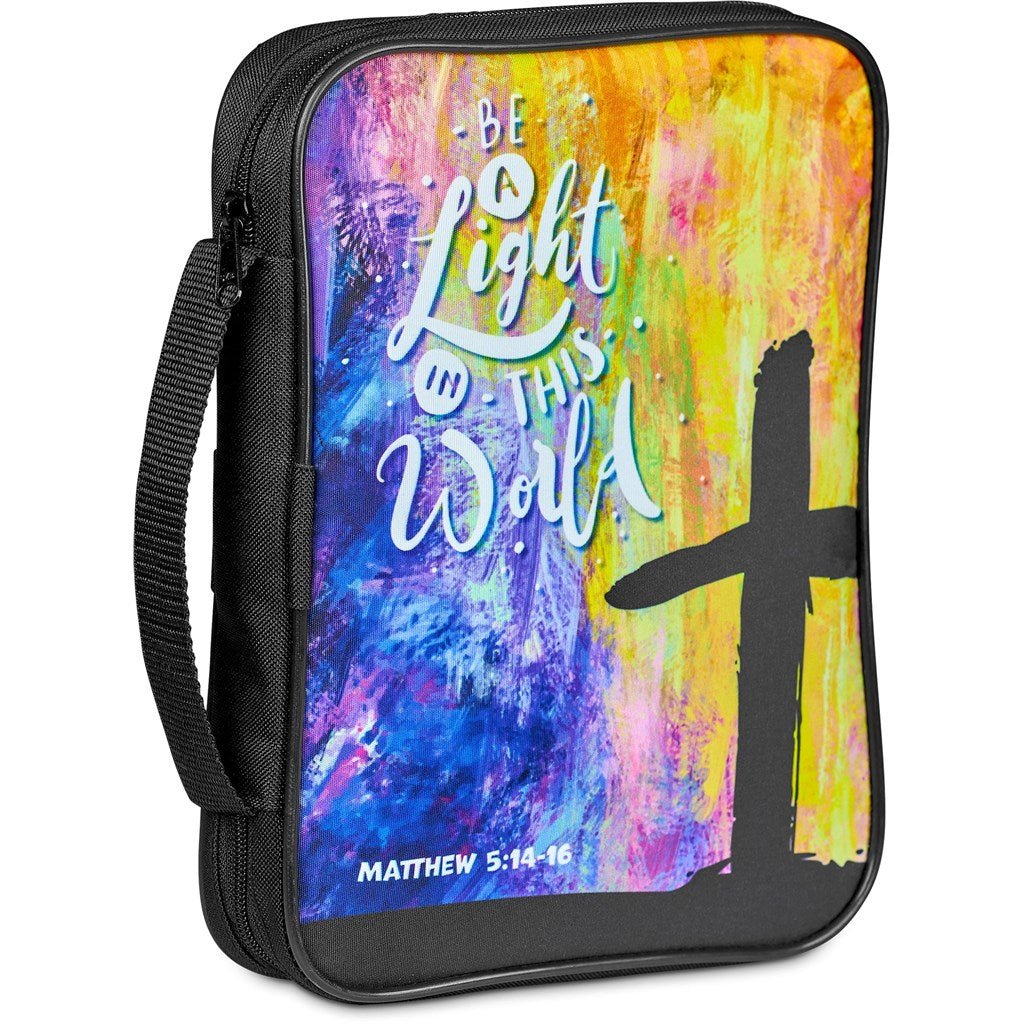 Pre - Production Sample Hoppla Faith Bible Book Bag With Carry Handle - Brand your company Logo! Get a quote - Promo Lingo