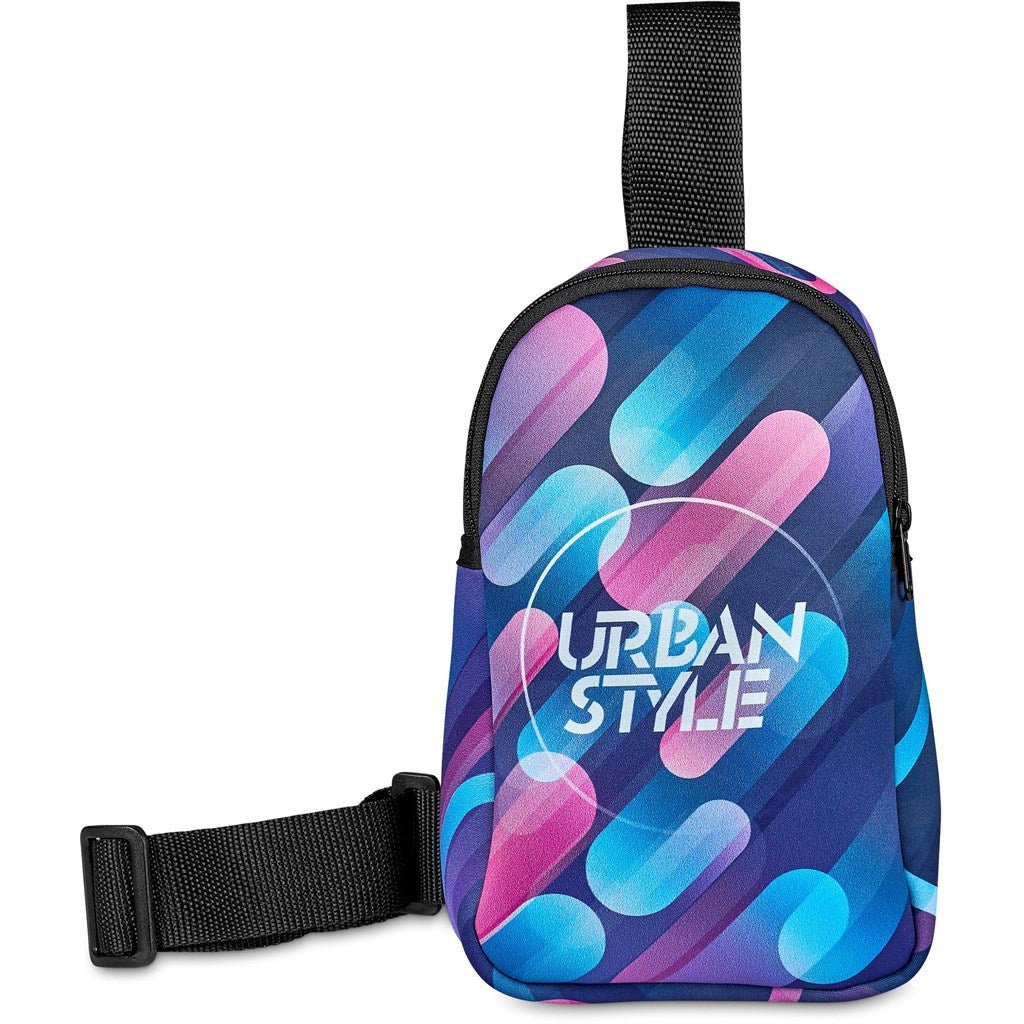 Pre - Production Sample Hoppla Golden Mile Neoprene Cross Body Bag - Brand your company Logo! Get a quote - Promo Lingo