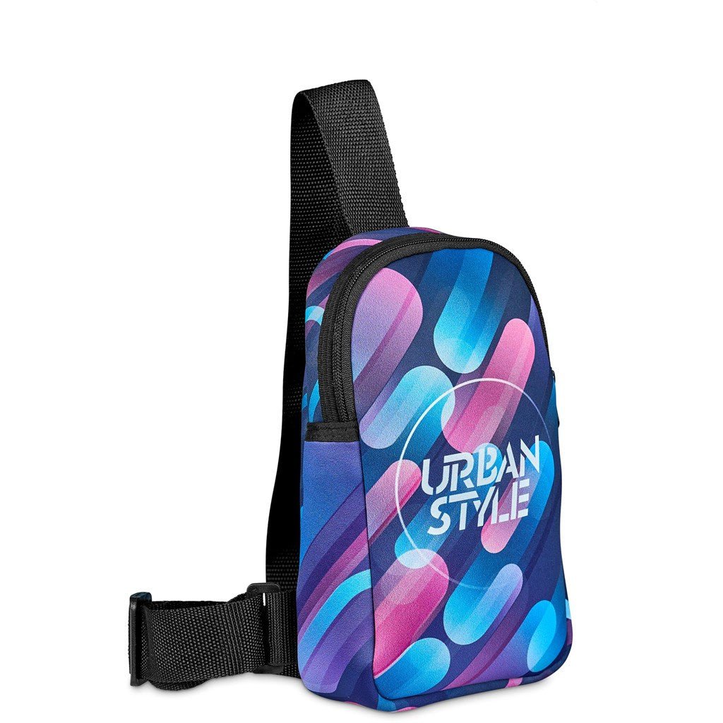 Pre - Production Sample Hoppla Golden Mile Neoprene Cross Body Bag - Brand your company Logo! Get a quote - Promo Lingo