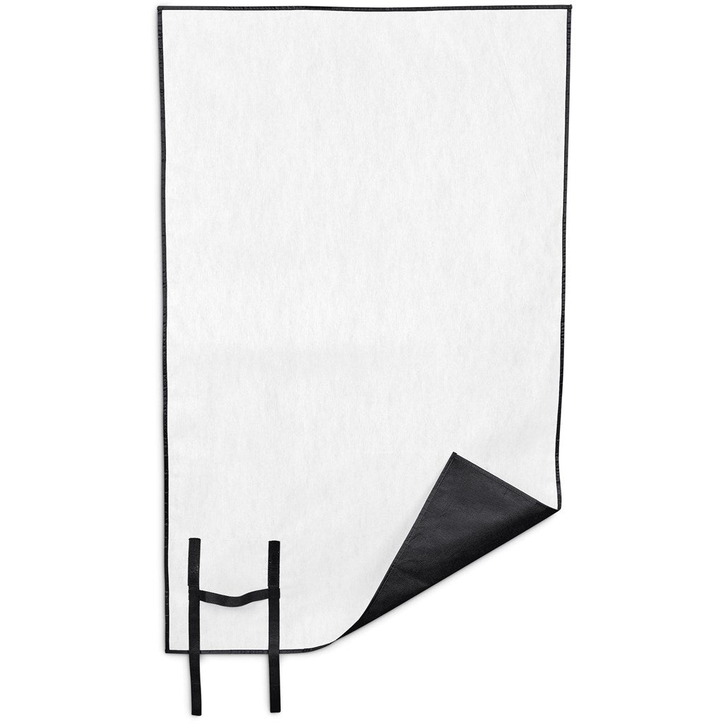 Pre - Production Sample Hoppla Ivory Recycled PET Picnic Mat - Brand your company Logo! Get a quote - Promo Lingo