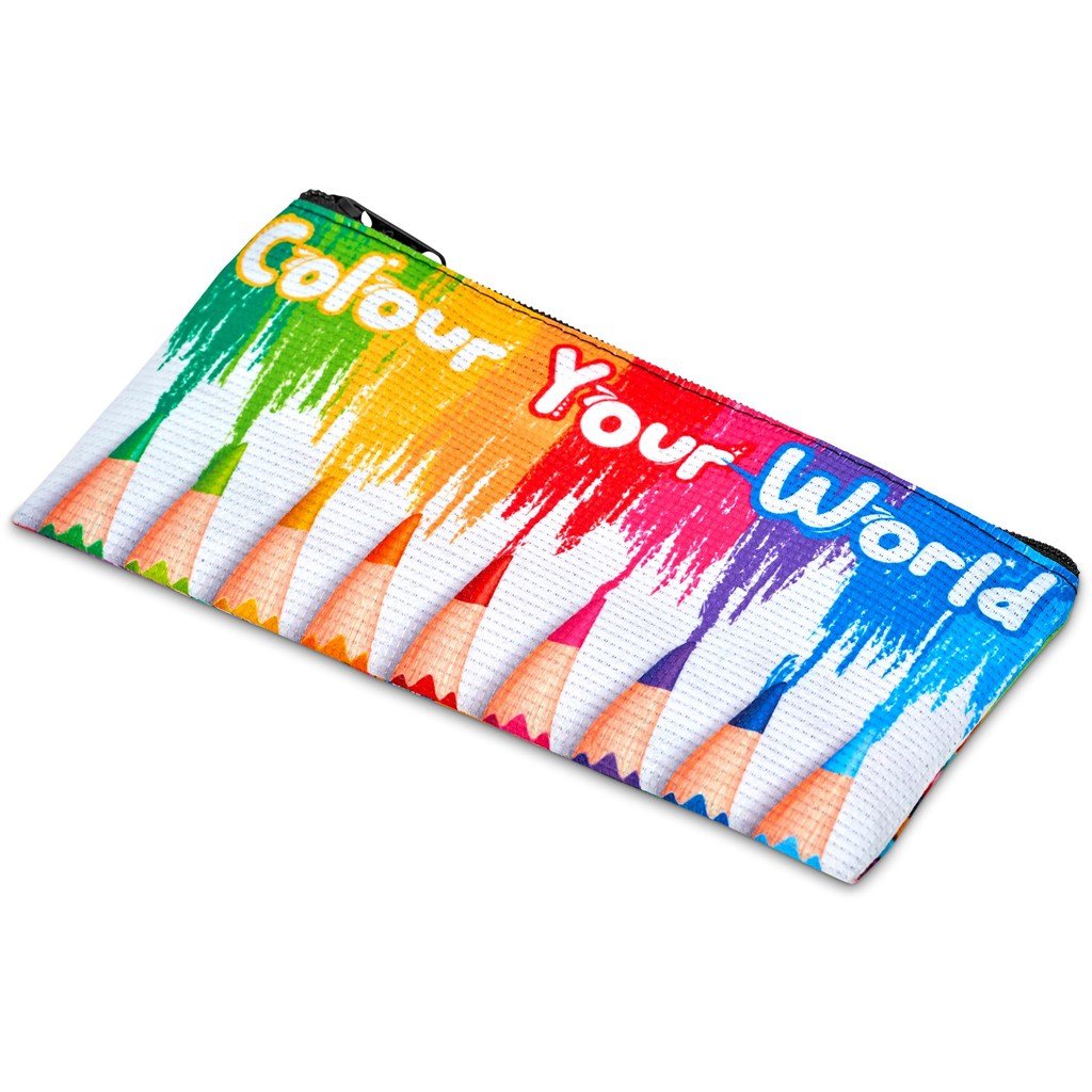 Pre - Production Sample Hoppla Junior Recycled PET Stitch - Bond Pencil Case - Brand your company Logo! Get a quote - Promo Lingo