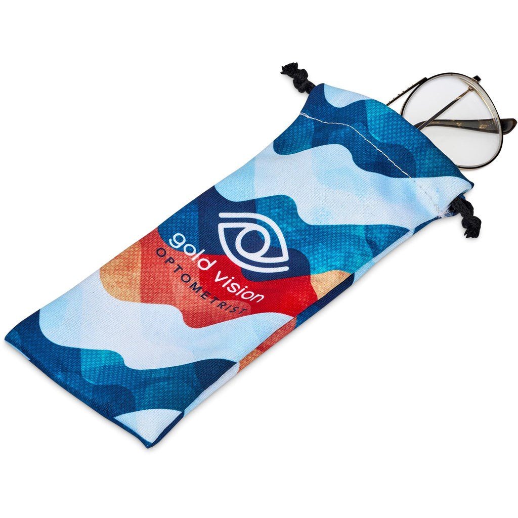 Pre - Production Sample Hoppla Midlands Polyester Glasses Pouch - Brand your company Logo! Get a quote - Promo Lingo