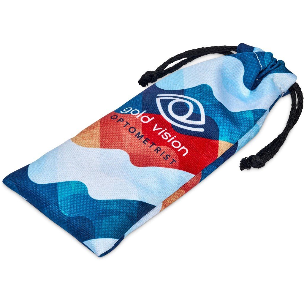 Pre - Production Sample Hoppla Midlands Polyester Glasses Pouch - Brand your company Logo! Get a quote - Promo Lingo