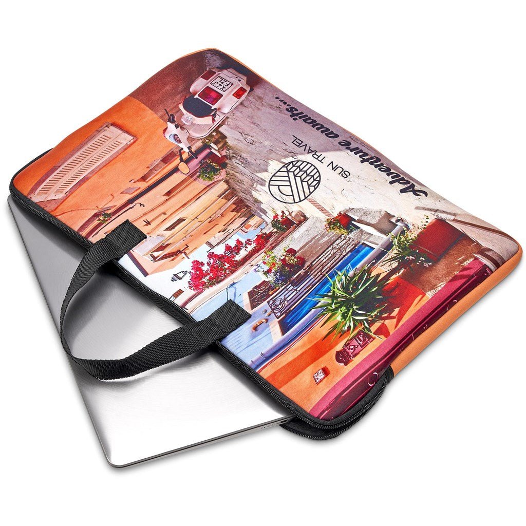 Pre - Production Sample Hoppla Neoprene 15.6 - inch Cloud Laptop Sleeve - Brand your company Logo! Get a quote - Promo Lingo