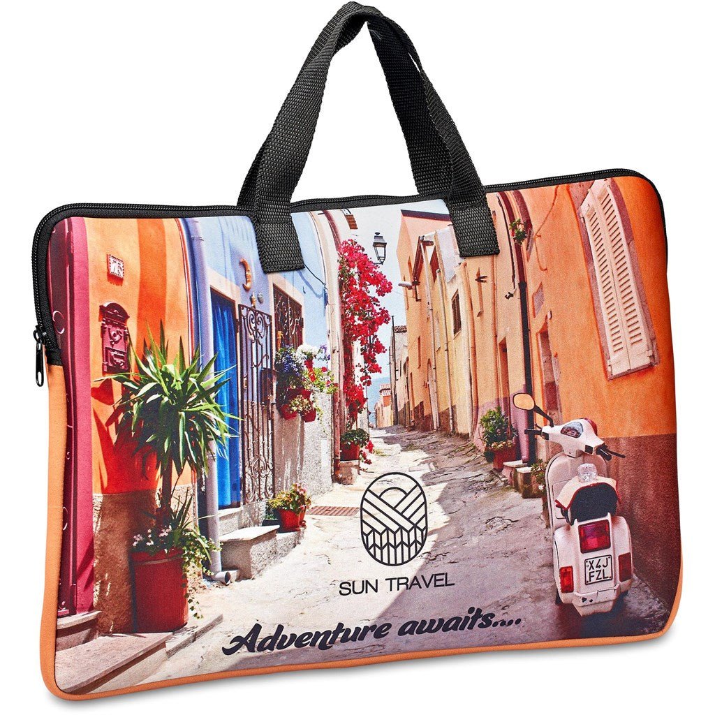 Pre - Production Sample Hoppla Neoprene 15.6 - inch Cloud Laptop Sleeve - Brand your company Logo! Get a quote - Promo Lingo