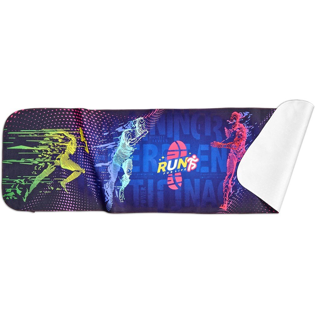 Pre - Production Sample Hoppla Relay Sports Towel - Single Sided - Brand your company Logo! Get a quote - Promo Lingo