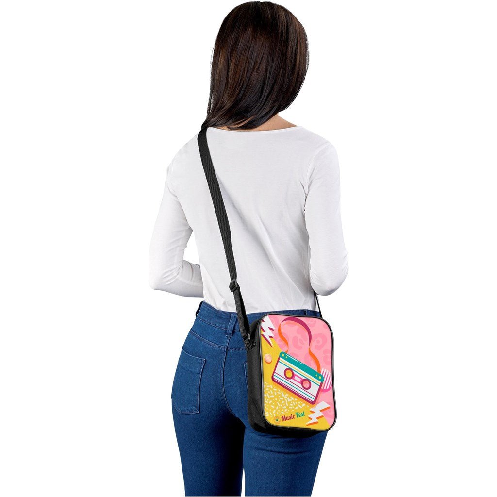 Pre - Production Sample Hoppla Worldly Crossbody Bag - Brand your company Logo! Get a quote - Promo Lingo