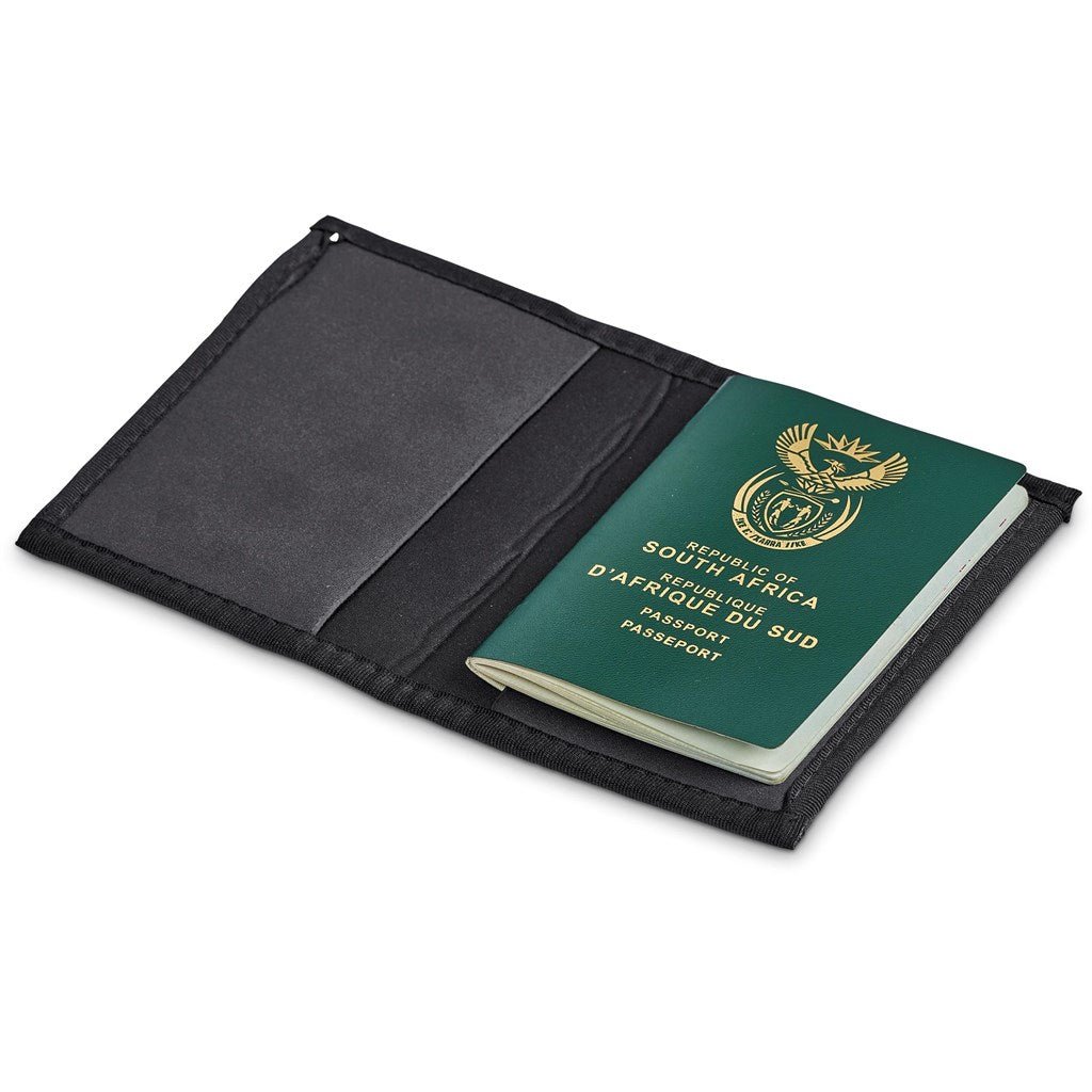 Pre - Production Sample Hoppla Zambezi Neoprene Passport Cover - Brand your company Logo! Get a quote - Promo Lingo