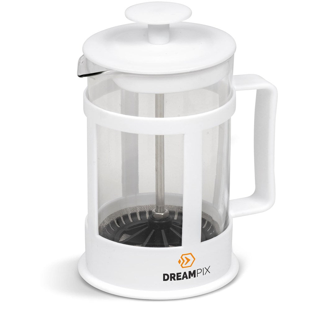 Procaffeinating 850ml Coffee Plunger - Solid White - Brand your company Logo! Get a quote - Promo Lingo